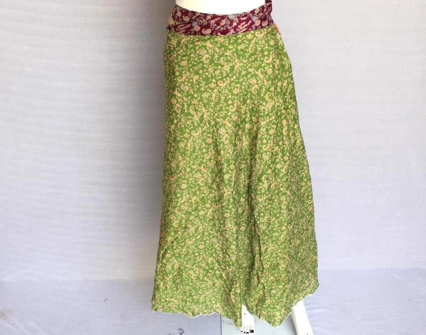 Gypsy long Wrap Skirt Double Layer Skirt Maxi Skirt Wrap | Etsy
