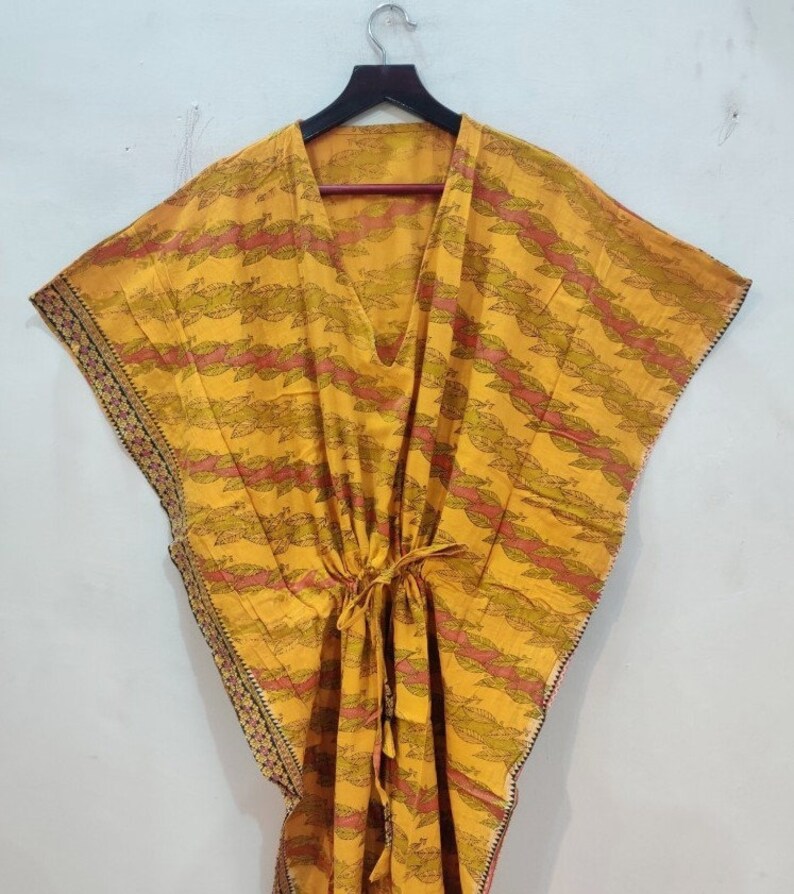 beach cover up For to be Moms Yellow Kaftan Cotton Kaftan Best Gift for her Long Kaftan # KAFTAN 80 Sleepwear long dress kaftan