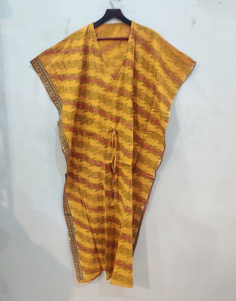 beach cover up For to be Moms Yellow Kaftan Cotton Kaftan Best Gift for her Long Kaftan # KAFTAN 80 Sleepwear long dress kaftan