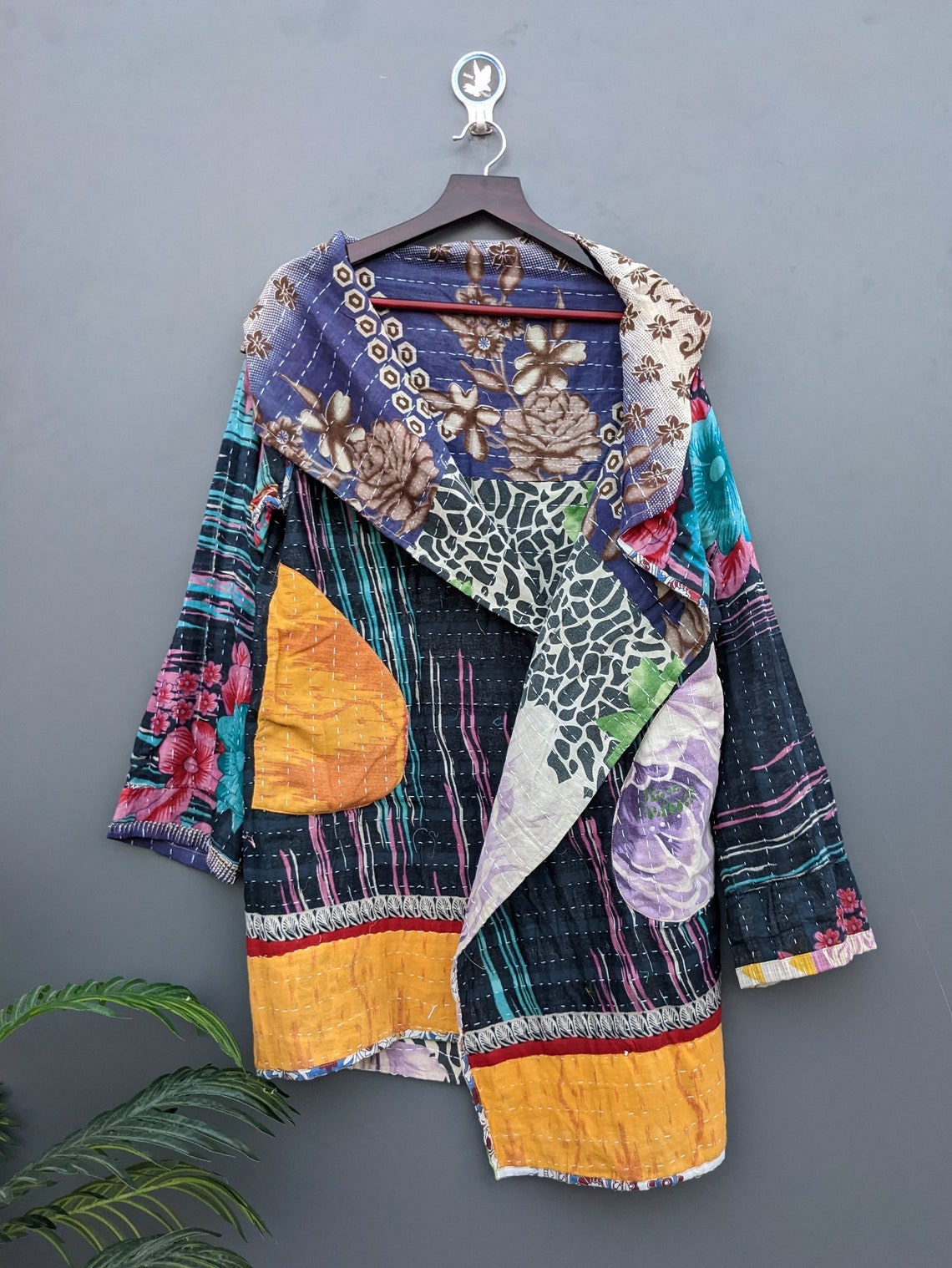 Cotton Quilted Kantha Jacket Ladies Winter Jacket Etsy