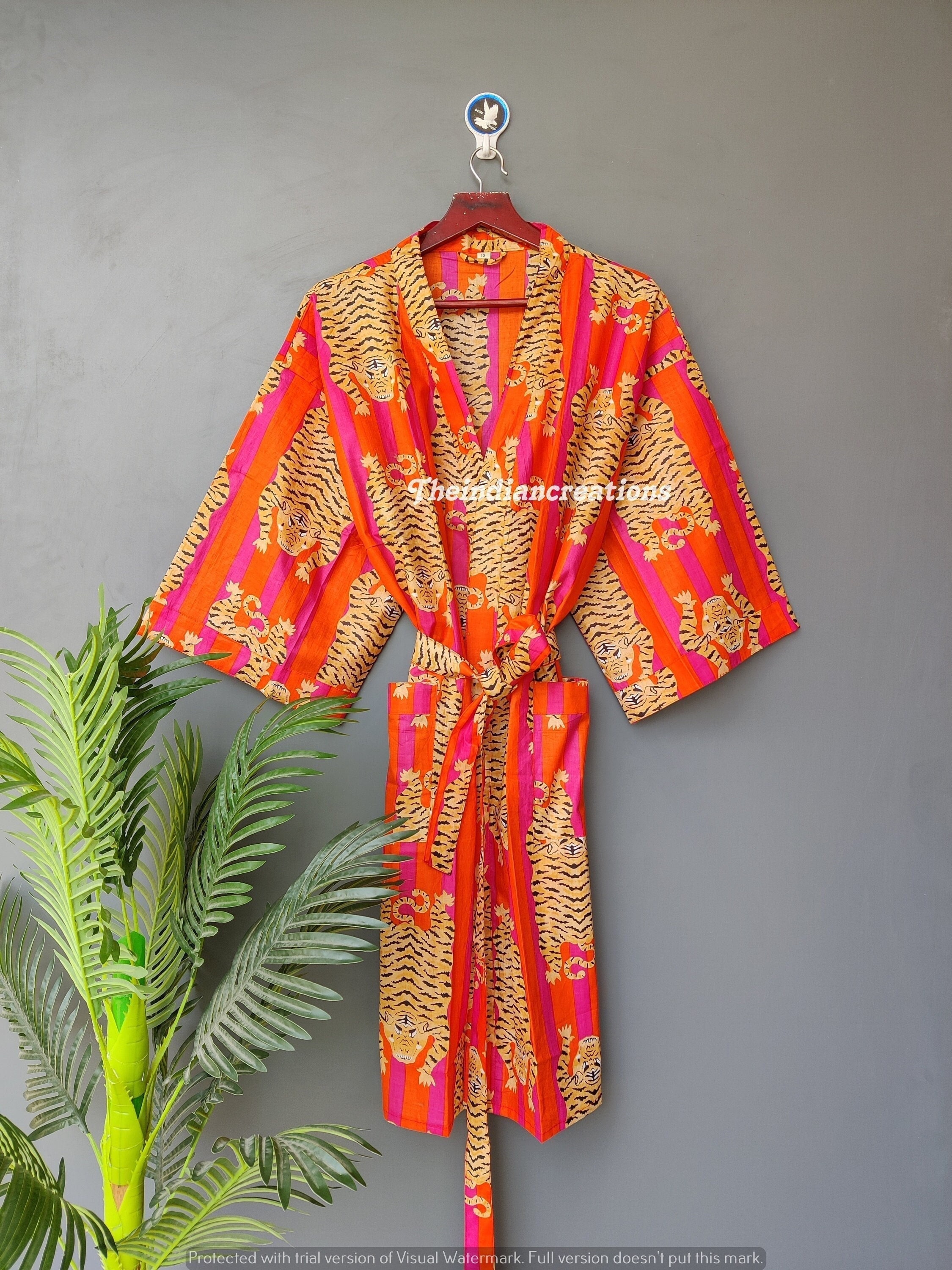 Tiger Kimono Robe - Etsy