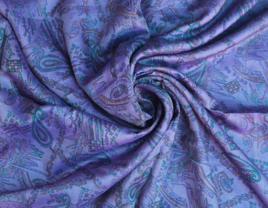 100% Pure Silk Sari Silk Fabric Dressmaking Fabric Pure Silk - Etsy