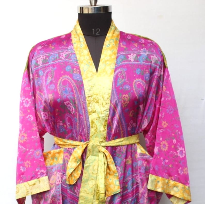 Women Luxury Mid Calf Smooth Robe Robe with Elegant Bridal Wear Bridesmaid Wedding kimono High-quality Lingeries #MKS 120