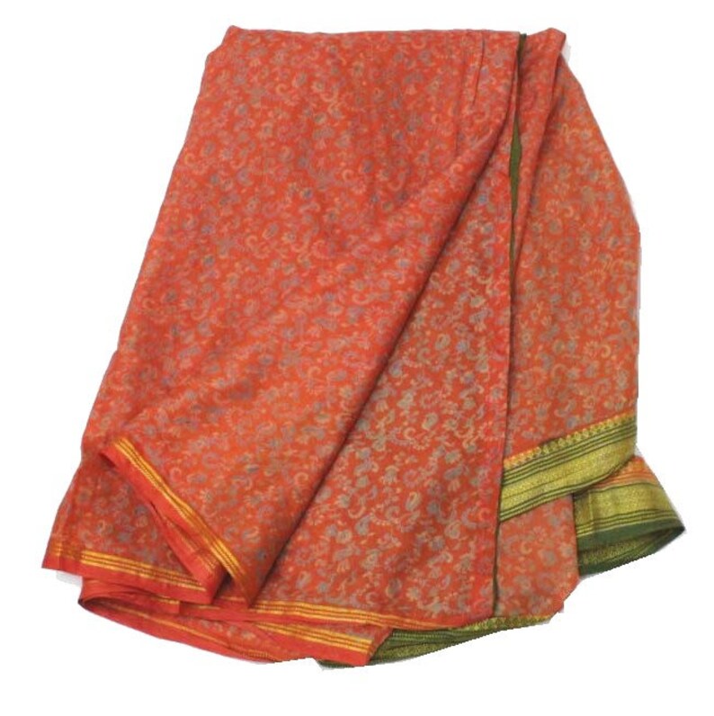 Indian Traditional Sari Vintage Floral Silk Sari 5 Yard Women/'s Garment Silk Saree Fabric Long Vintage Silk Sari Fabric Floral Saree #N80
