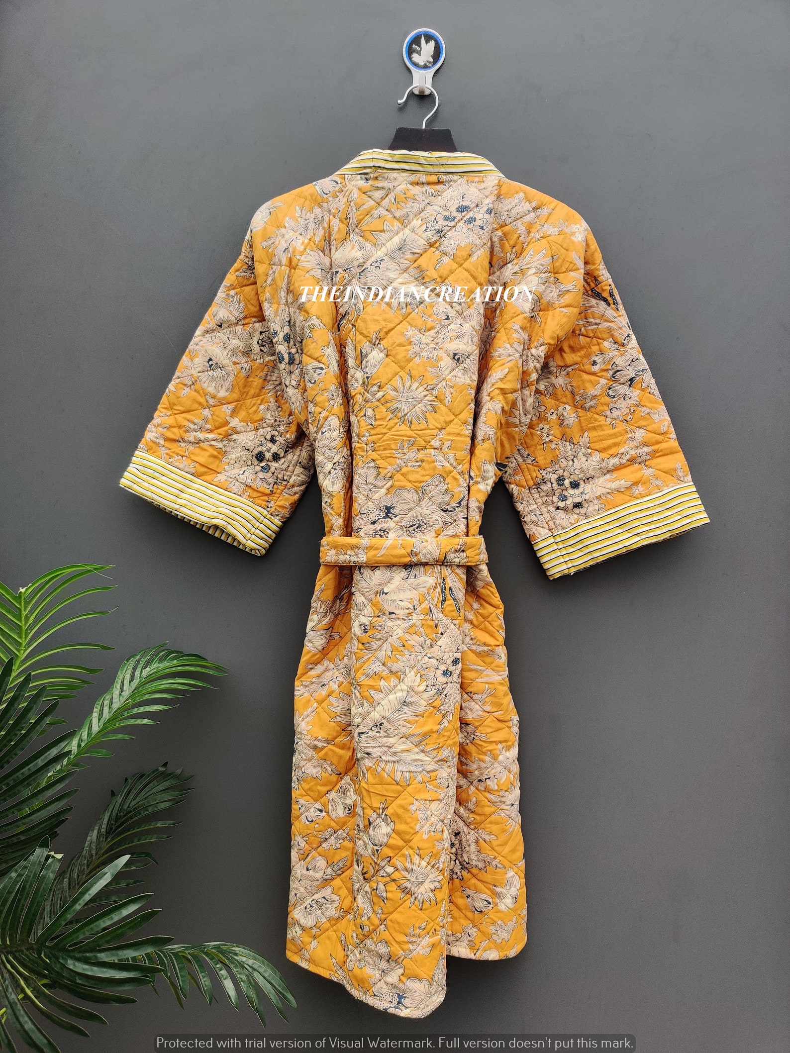 Cotton Handmade Floral Quilted Robe Jacket Women's Robe Etsy