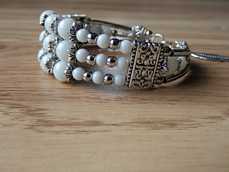 available in white and turquoise Handmade beaded Afghan bracelet. Original AfghanPak tribal ethnic boho jewellery