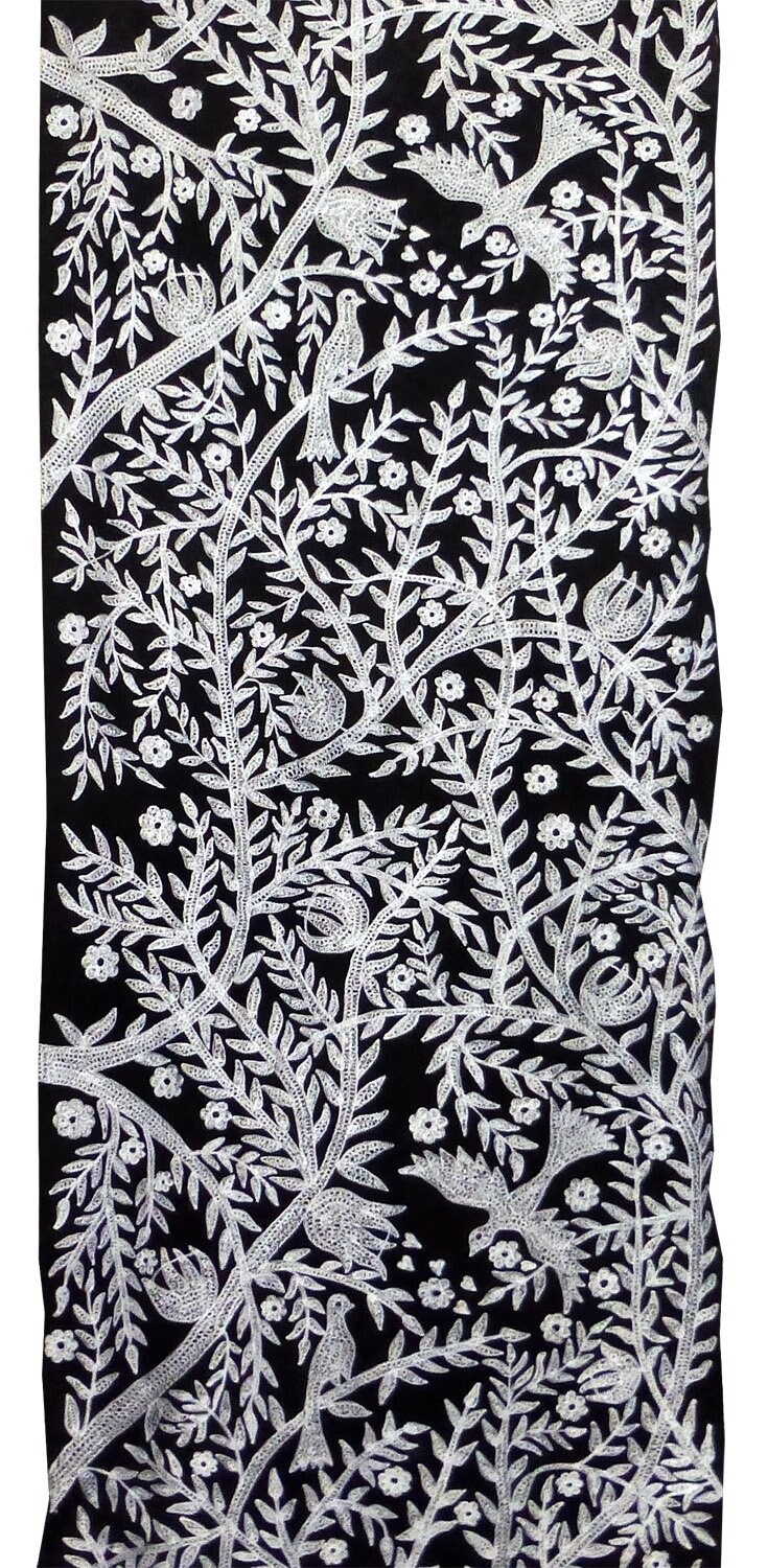 Original Uzbek Silk Embroidery Suzani With Birds Fabric For | Etsy