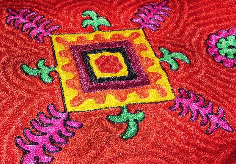 Uzbek Large Silk Embroidery Suzani Palyak Traditional Tashkent - Etsy