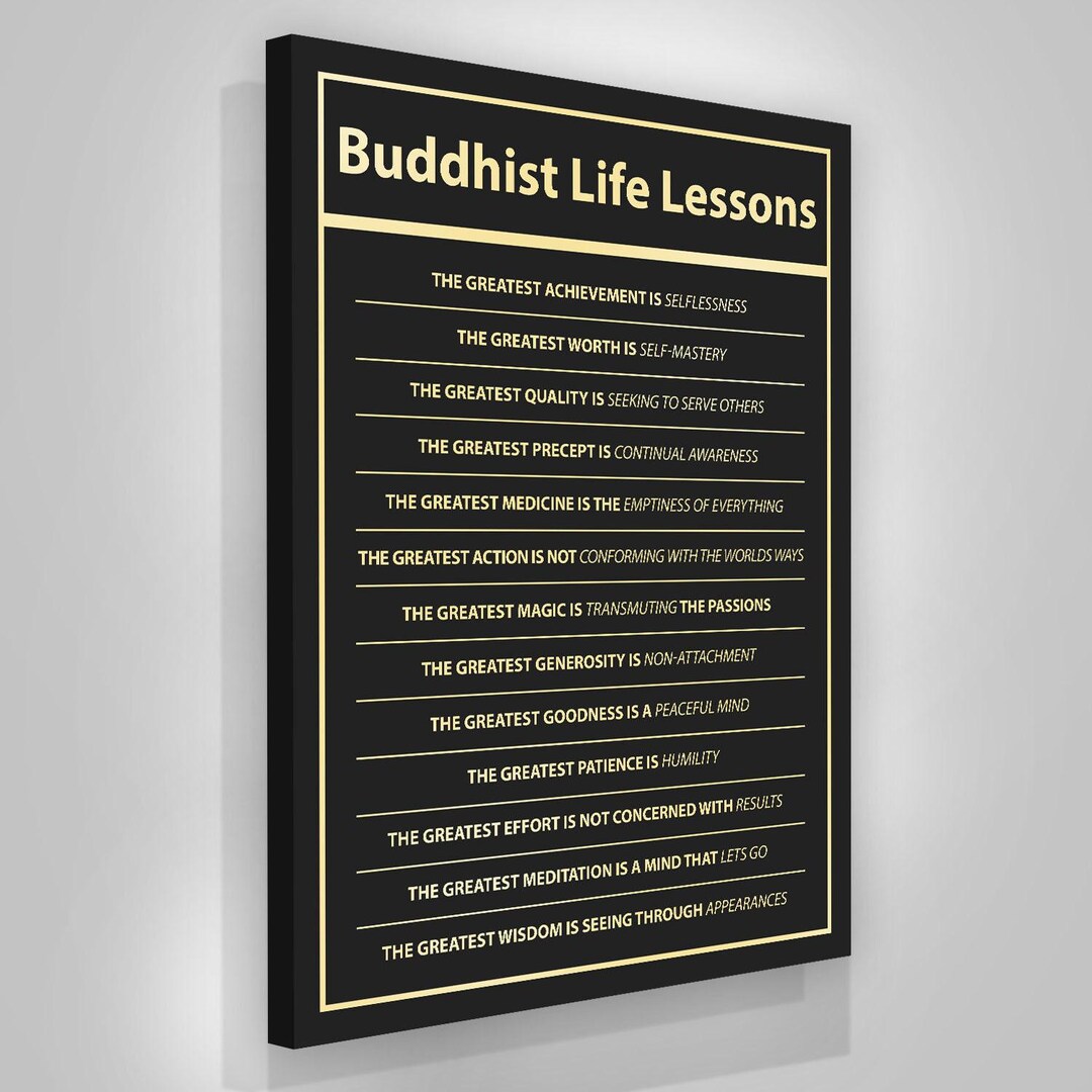 Buddha Wall Art Canvas Print Hindu Zen Wisdom Decor Yoga Studio ...