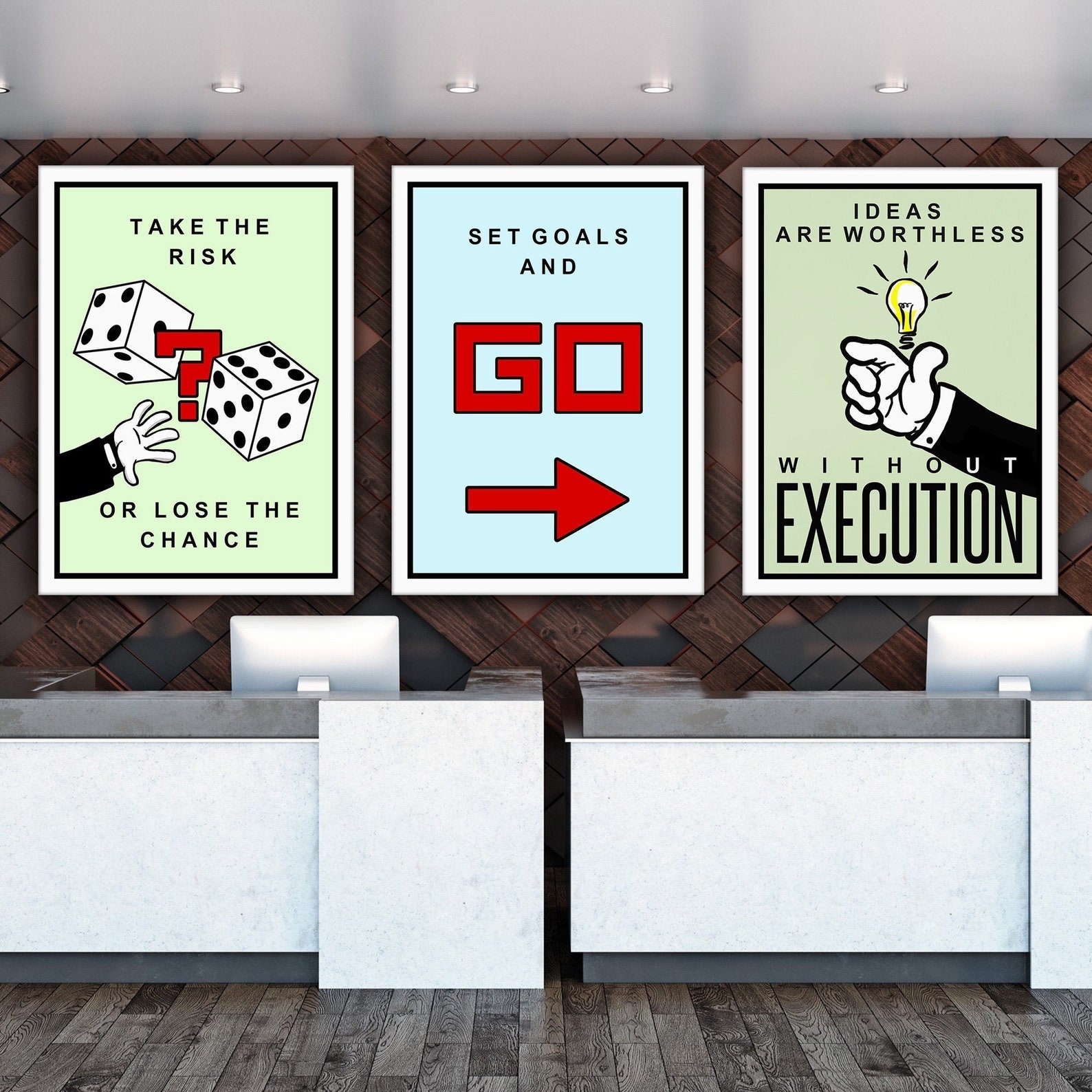 3 Pieces Motivational Wall Art Canvas Prints / Office Decor ...