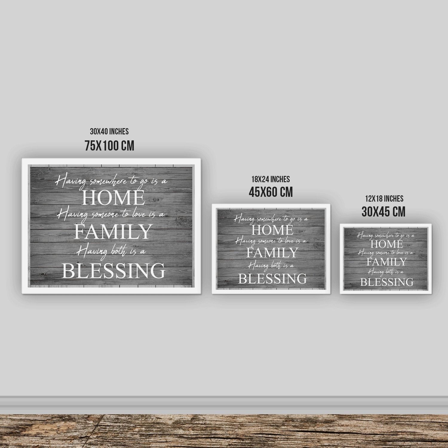 HOME FAMILY BLESSING Quote Canvas Print Love Home Wall Decor Etsy
