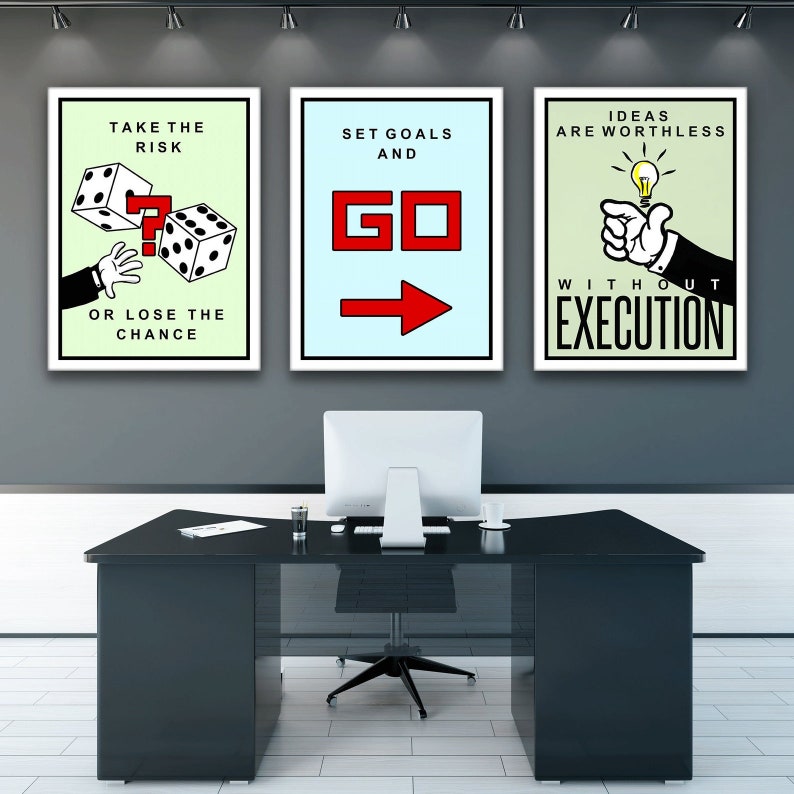 3 Pieces Motivational Wall Art Canvas Prints / Office Decor ...