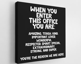 Inspirational Wall Art, Office Motto Decor Quotes, Motivational Wall for Home Office Decor, Framed Canvas Prints, Gift of Motivation