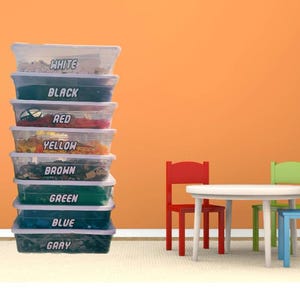 Building Brick Decal Labels