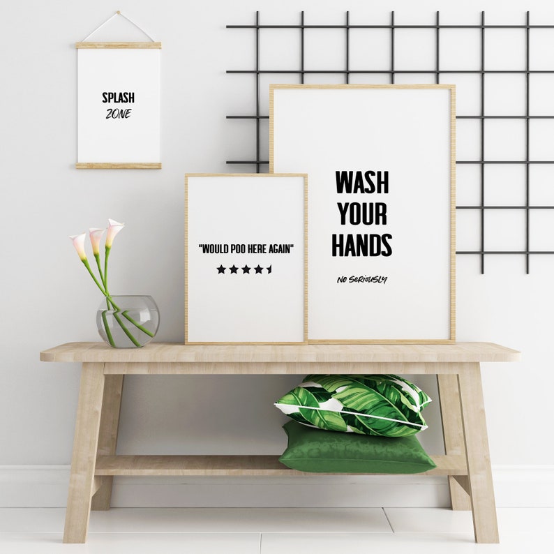 Bathroom Wall Art Loo Review Bathroom Prints Bathroom Etsy UK
