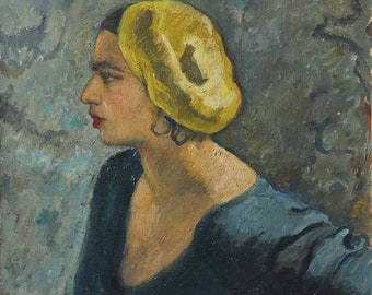 Self Portrait by Amrita Sher-Gil - Rolled Canvas Reprint (Unframed)