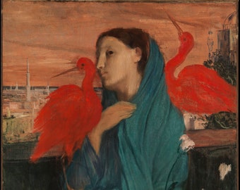 Edgar Degas - Joven con ibis - Reproducción en lienzo enrollado (sin marco)