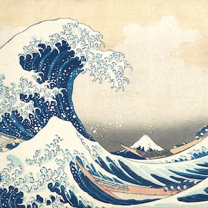 The Great Wave off Kanagawa by Katsushika Hokusai Rolled Canvas Reprint (Unframed)