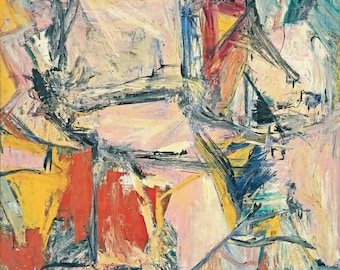 Interchange (1955) by Willem de Kooning - Canvas Rolled Art Prints (Unframed)