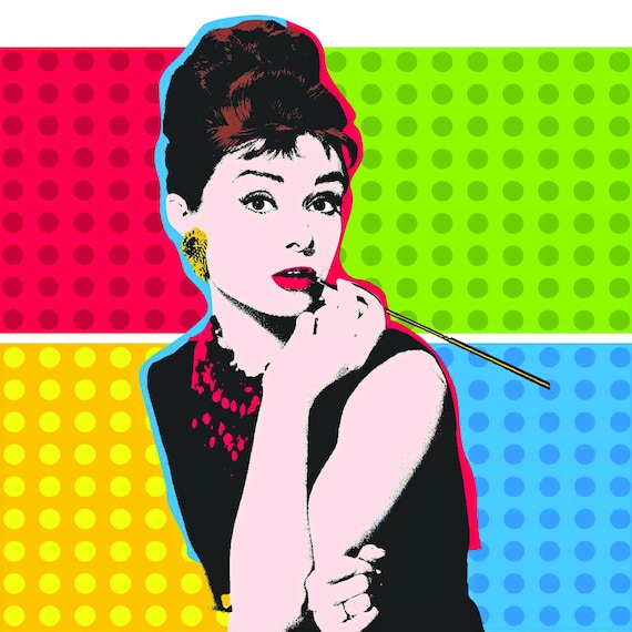 Andy Warhol Audrey Hepburn Pop Art Canvas Roll 