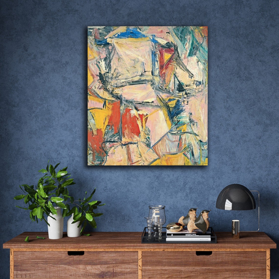 Interchange 1955 by Willem De Kooning Canvas Rolled Art | Etsy