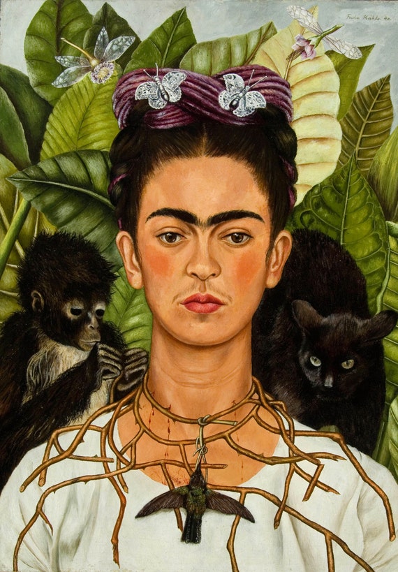 Frida Kahlo - Self-portrait With Thorn Necklace and Hummingbird