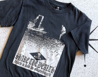 Vintage Y2K SKULL SKATES T Shirt, Share The Wealth, Teach a Kid To Skate, Retro Gender Neutral XS / Small