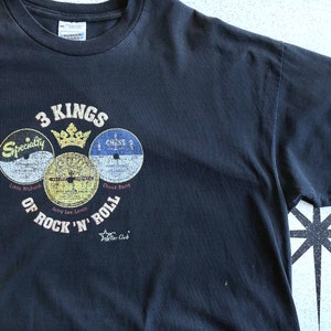 Papierdünnes Vintage 90er Jahre Rock T-Shirt, STAR CLUB Jubiläum Shirt, 3 Könige, Little Richard, Chuck Berry Jerry Lee Lewis, Band Tour Merch Tee