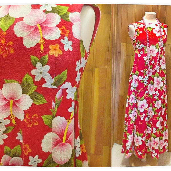 Vintage Bright Print Tropical Wrap Dress main image 0