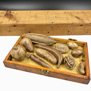 Vintage Miniature Ceramic Fruit, Vegetable & Nut Set