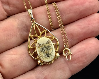 Scrimshaw Necklace - Etsy