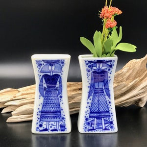 MCM Scandinavian Cobalt Blue Porcelain Vase by Arne Lindaas for Porsgrund Norway