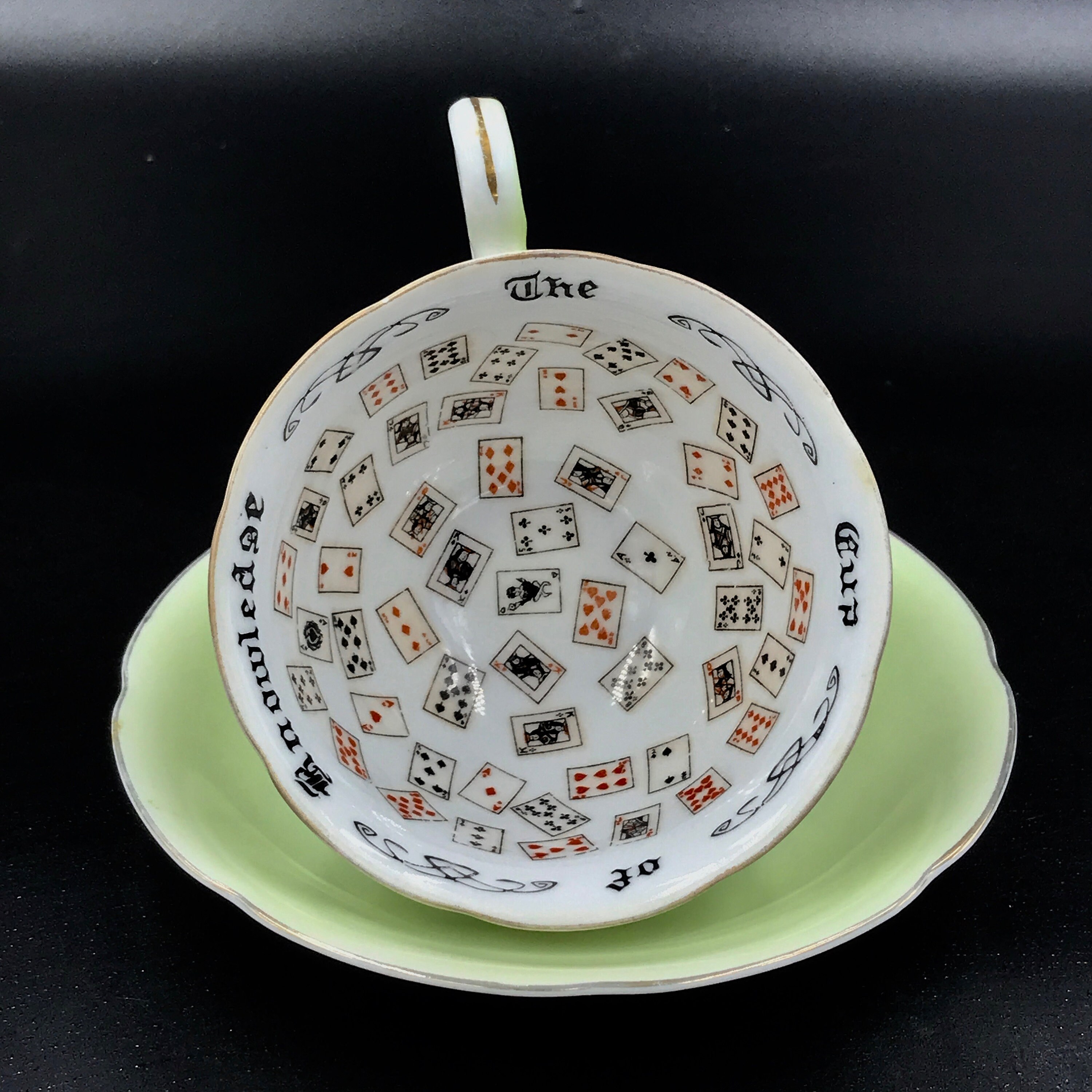 VTG Cup of Knowledge Fortune Telling Tea Cup and Saucer Etsy