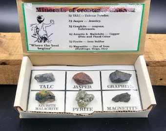 Vintage Rock Hound Set: Boxed Mineral Specimen Collection