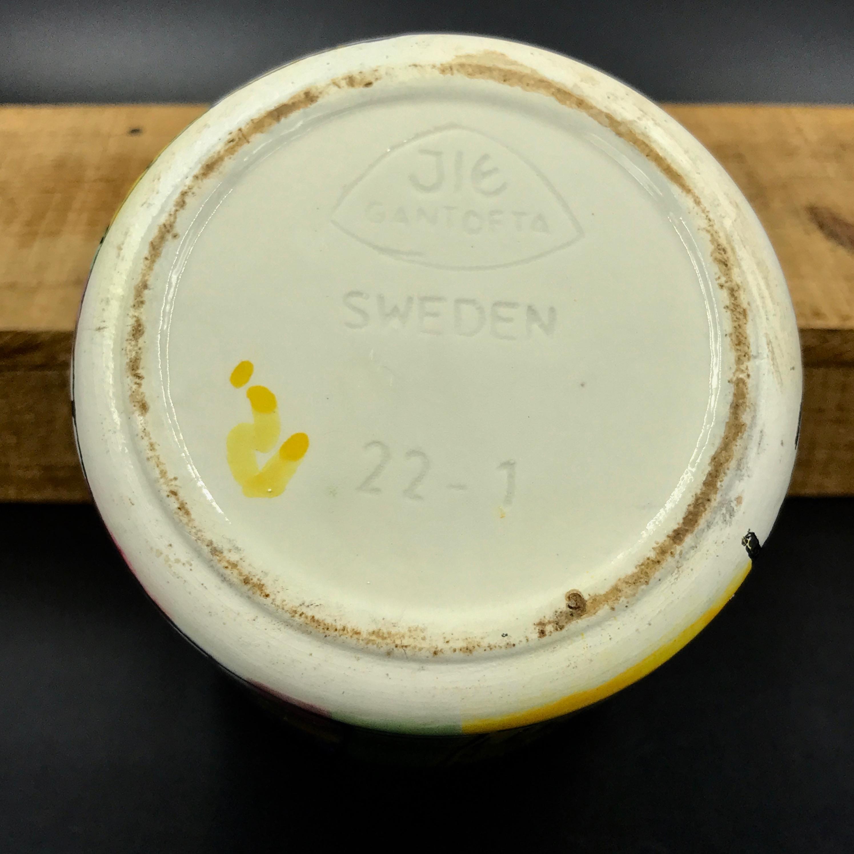 1950s JIE GANTOFTA Swedish Ceramic Tea Canister: Anita Nyland