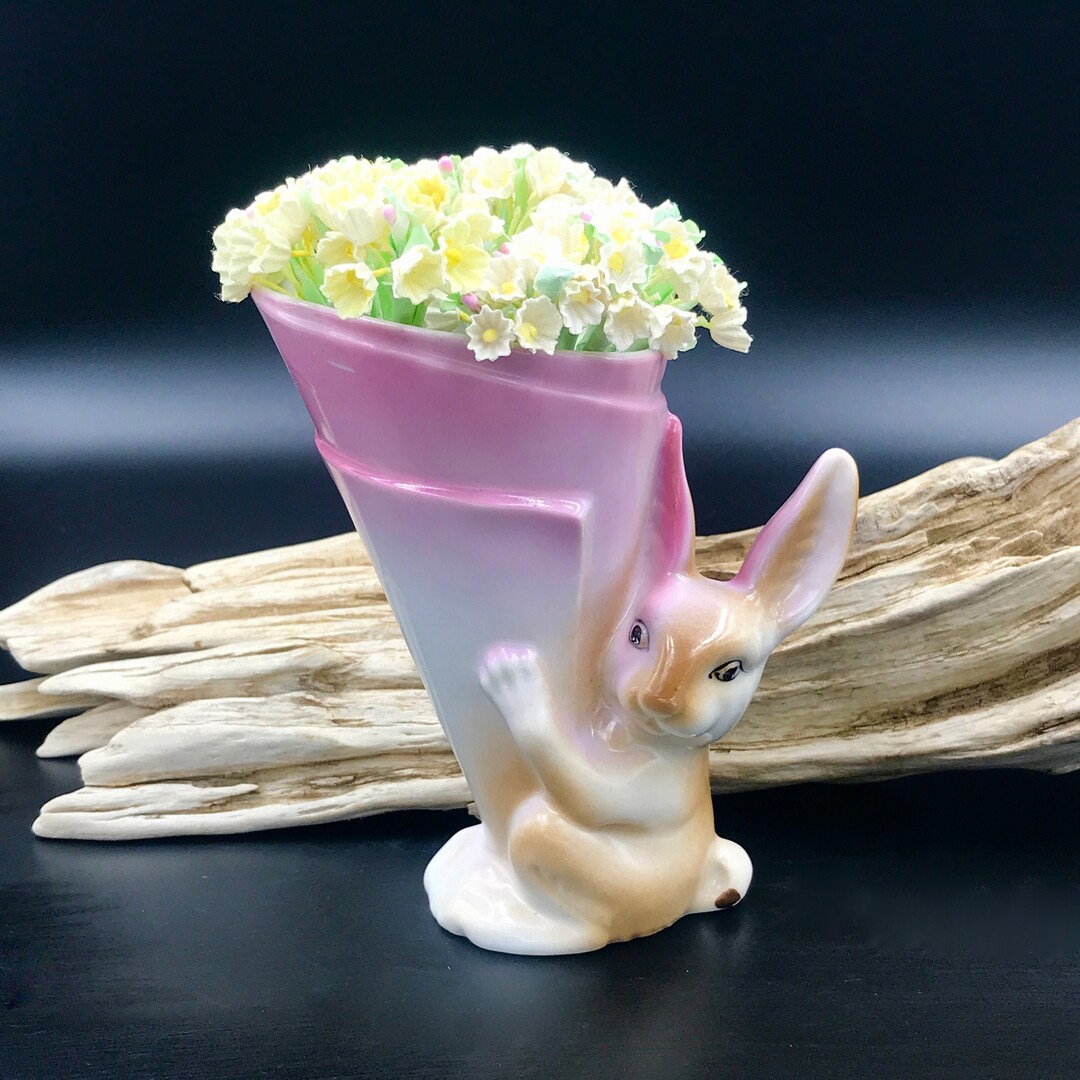 Vintage Japan Ceramic Bunny Rabbit Vase: Easter Decor - Etsy