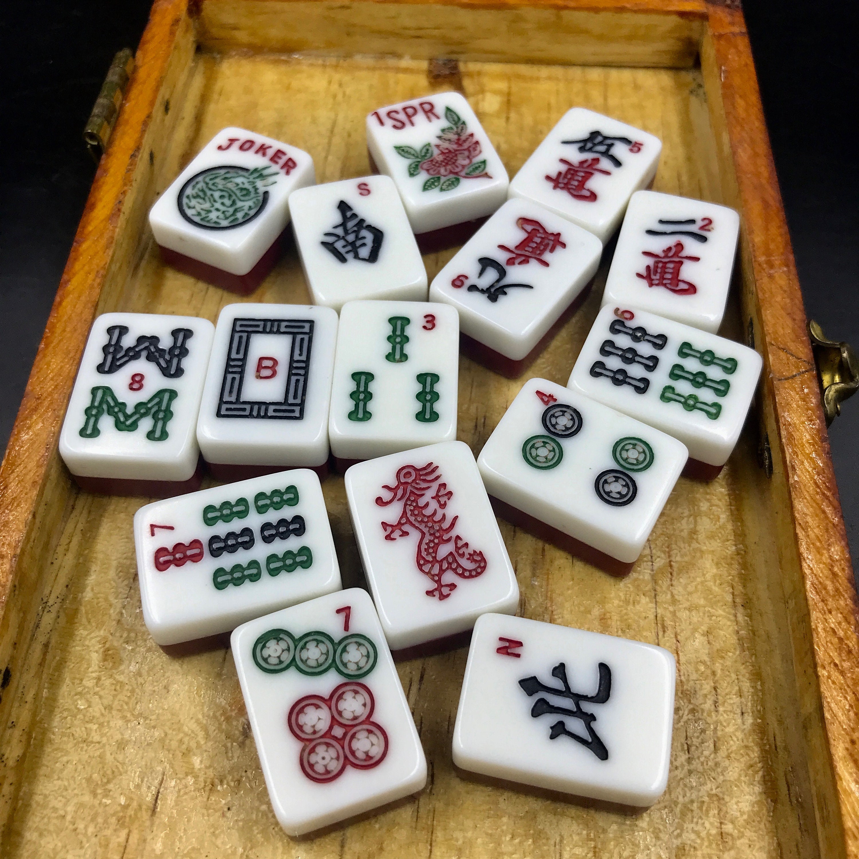 Lot of 15 Vintage Mahjong Tiles With Rounded Corners - Etsy
