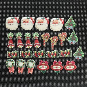 Lot of 25 1950s/1960s Gummed Christmas Seals, Mid-Century Christmas Stickers, Vintage Christmas Seals Lot, Xmas Stickers (Lot #10)