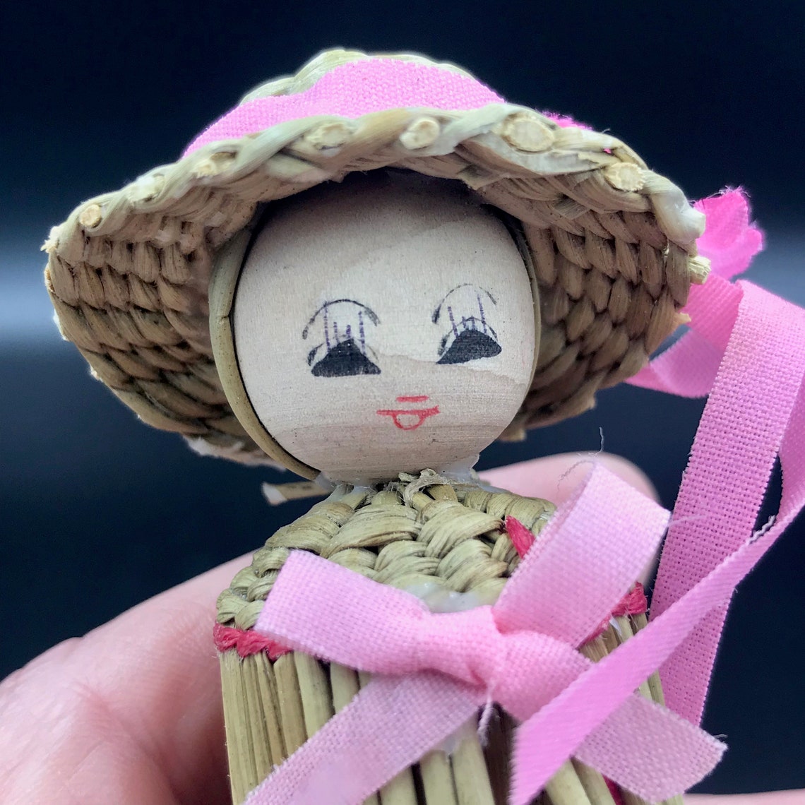 Vtg Straw Dolls Vintage Graduated Set of 4 Folk Art Straw Etsy