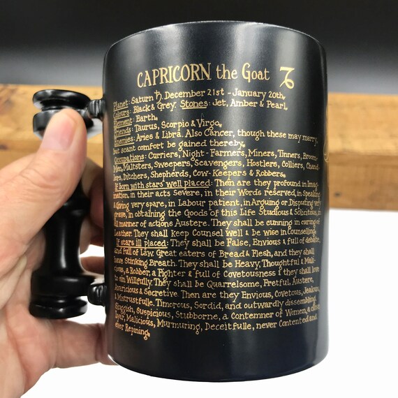 1970s Portmeirion Zodiac Capricorn Mug: Black & Gold Tankard - Etsy