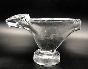 Erik Hoglund Kosta Boda Glass Polar Bear Sculpture: Mid-Century Modernist Art