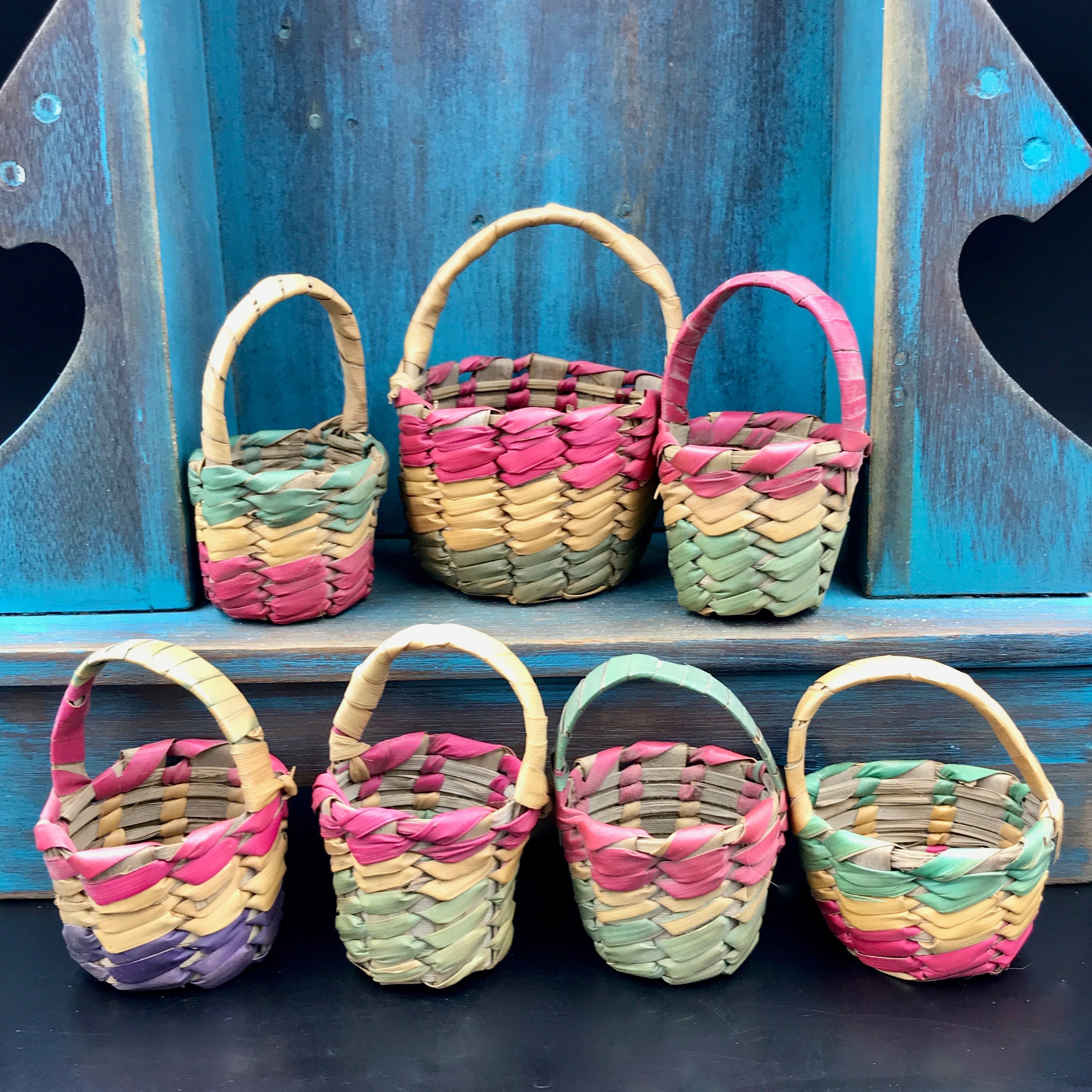 Lot De 8 Mini Paniers En Osier - Décoration Maison De Poupée Ou Faveurs