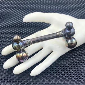 ONE Antique to VTG Silver Plate Ball End Knife Cutlery Rest, 4&quot; x 1.5,&quot; Antique Knife Rest, Silver Plate Knife Rest