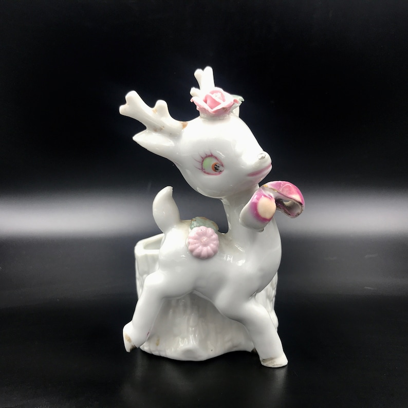 VTG Ceramic Reindeer Planter Christmas Reindeer Planter Etsy