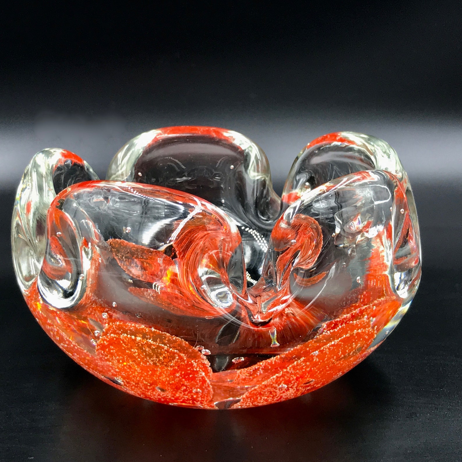 VTG Joe Zimmerman Signed Art Glass Bowl/ashtray With Etsy