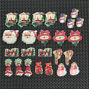 Lot of 25 1950s/1960s Gummed Christmas Seals, Mid-Century Christmas Stickers, Vintage Christmas Seals Lot, Xmas Stickers (Lot #9)