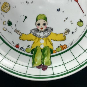 Vintage Ateliers de la Cigogne French Porcelain Pierrot Plate (7.75&quot; Diameter)