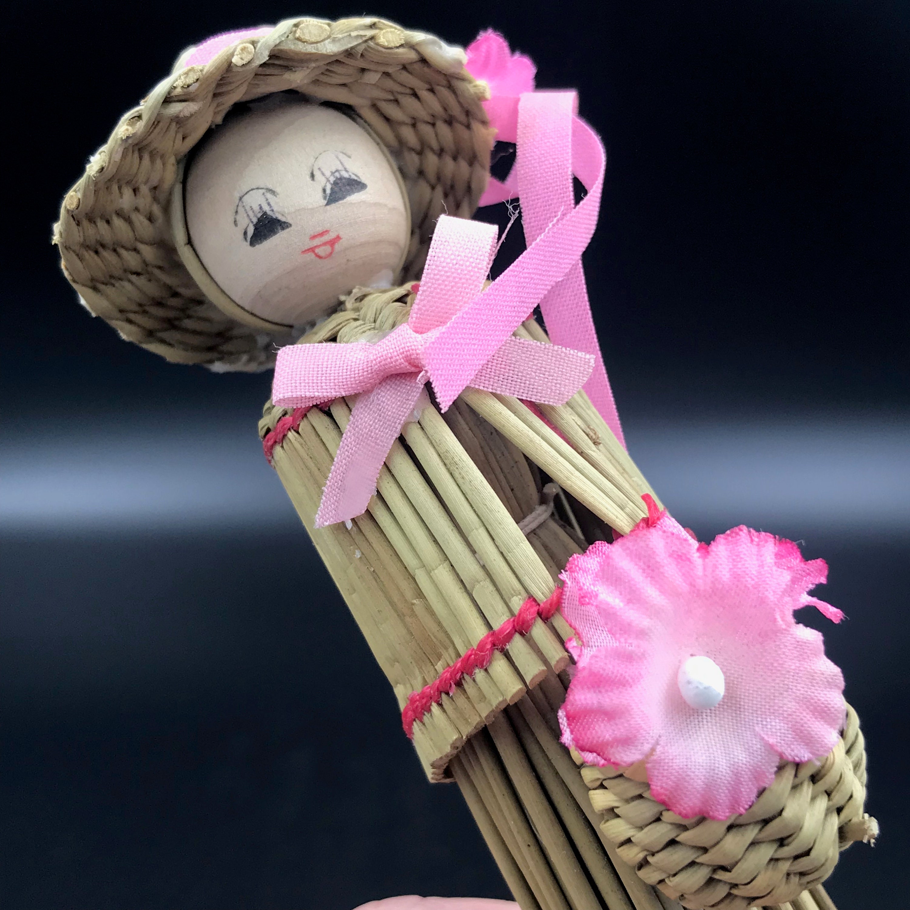 Vtg Straw Dolls Vintage Graduated Set of 4 Folk Art Straw Etsy UK