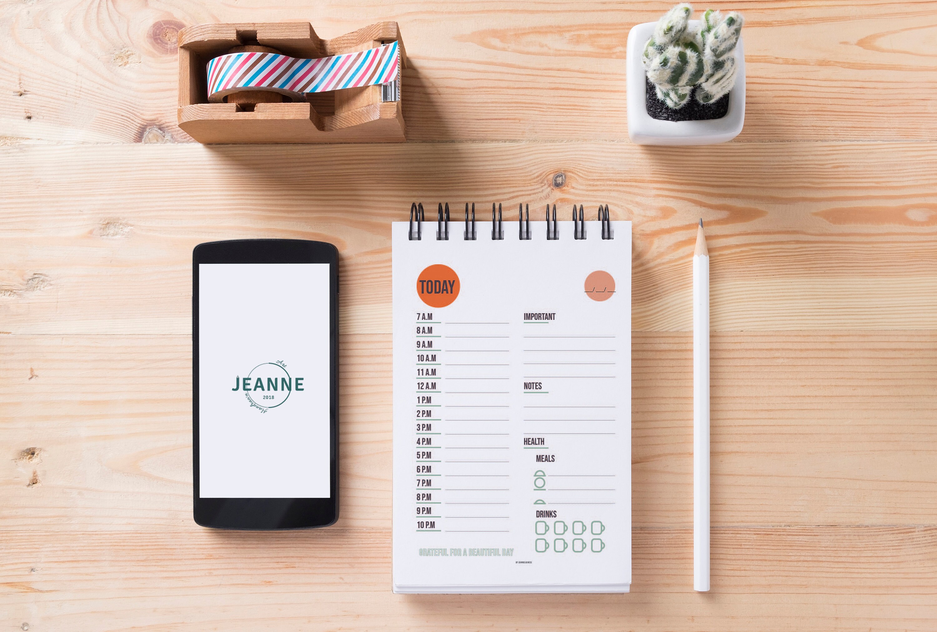 Orange Planner Bundle Daily Weekly & Monthly Planner Etsy