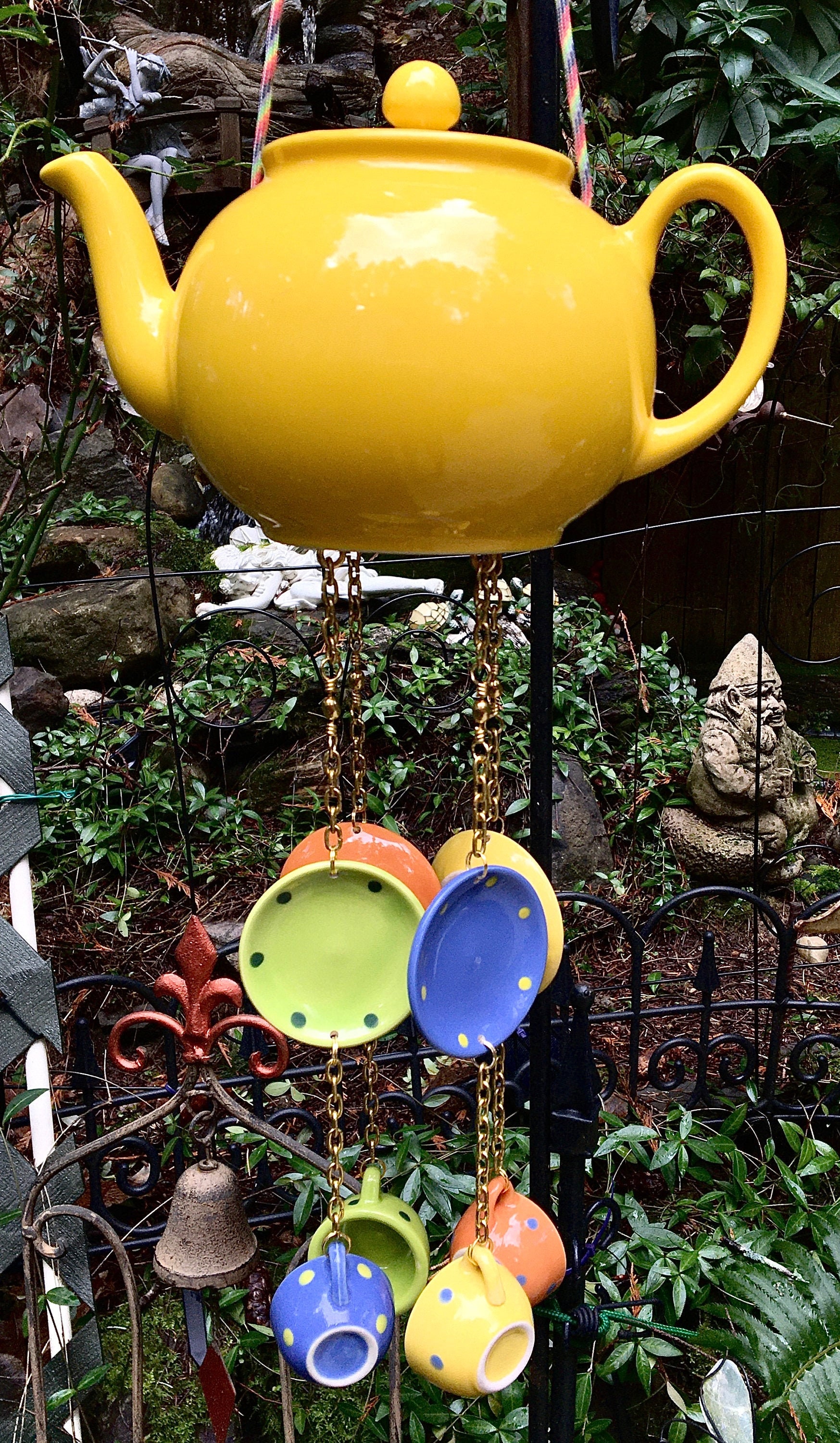 Teapot Wind Chime Tea Party Etsy
